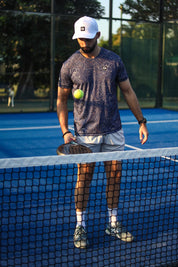 CA Padel Shirt | Navy Gold Roses