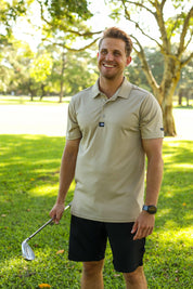 CA Iconic Golf Shirt | Khaki