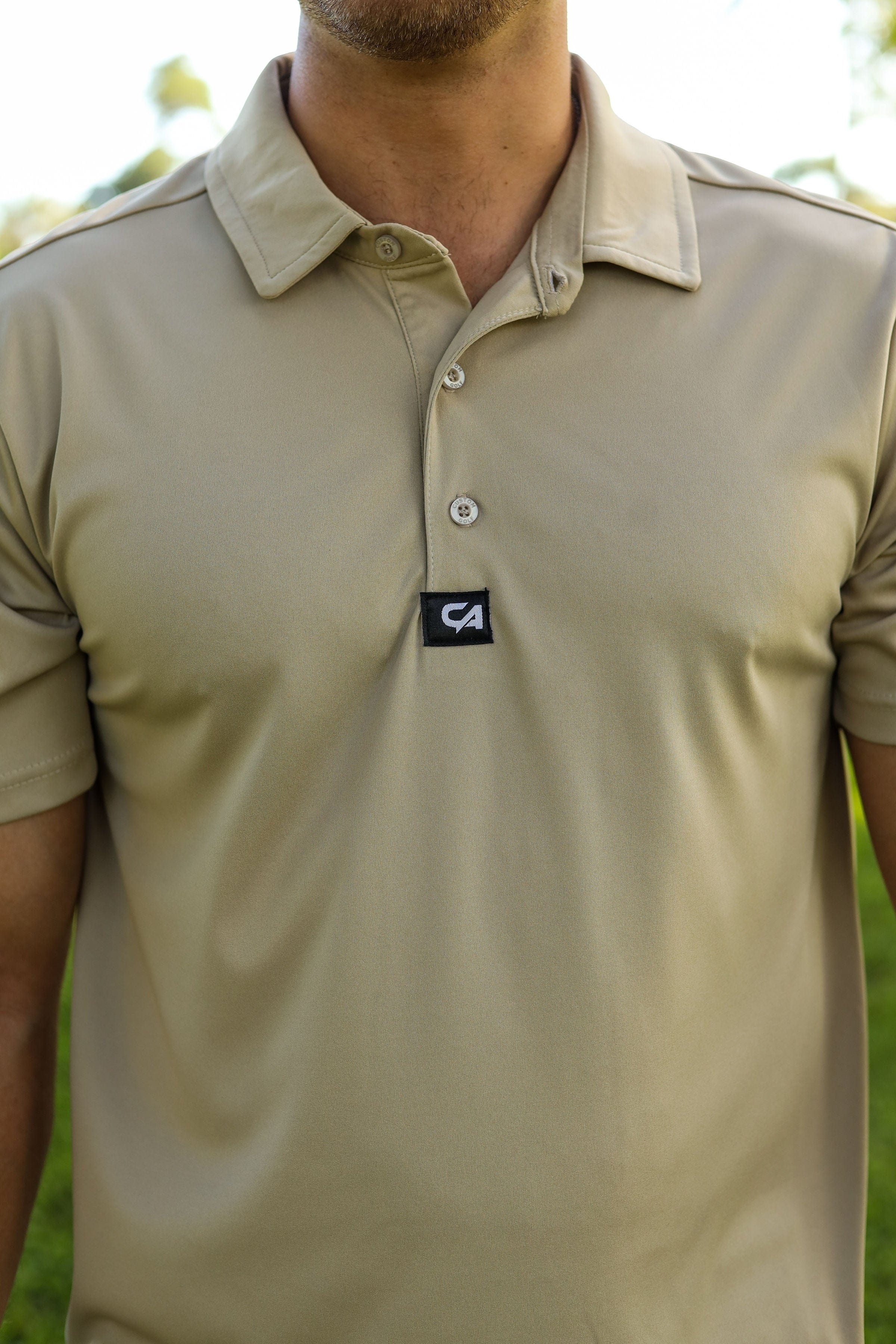 CA Iconic Golf Shirt | Khaki