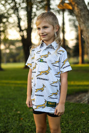CA JNR Unisex Springbok Golf Shirt | White Ethnic