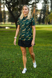 CA Ladies Springbok Golf Shirt | Green Ethnic
