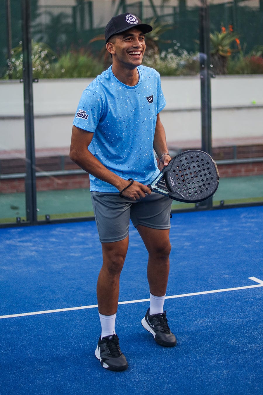 CA Padel Shirt | Blue Paint Splatter