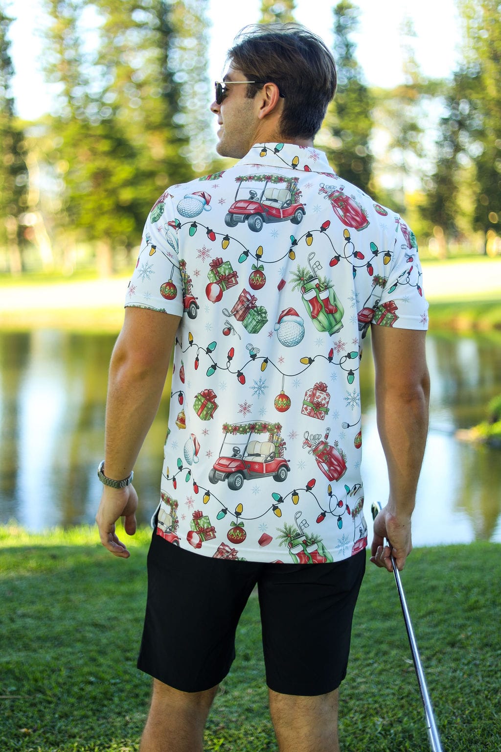 CA Funky Golf Shirt | Jingle Bell Drive