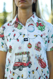 CA Ladies Funky Golf Shirt | Jingle Bell Drive