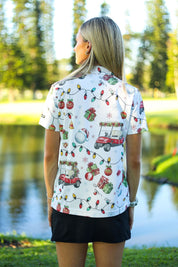 CA Ladies Funky Golf Shirt | Jingle Bell Drive