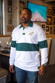 CA Supporters Cotton Golfer L/Sleeve | White Ubunye