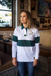 CA Ladies Supporters Cotton Golfer L/Sleeve | White Ubunye