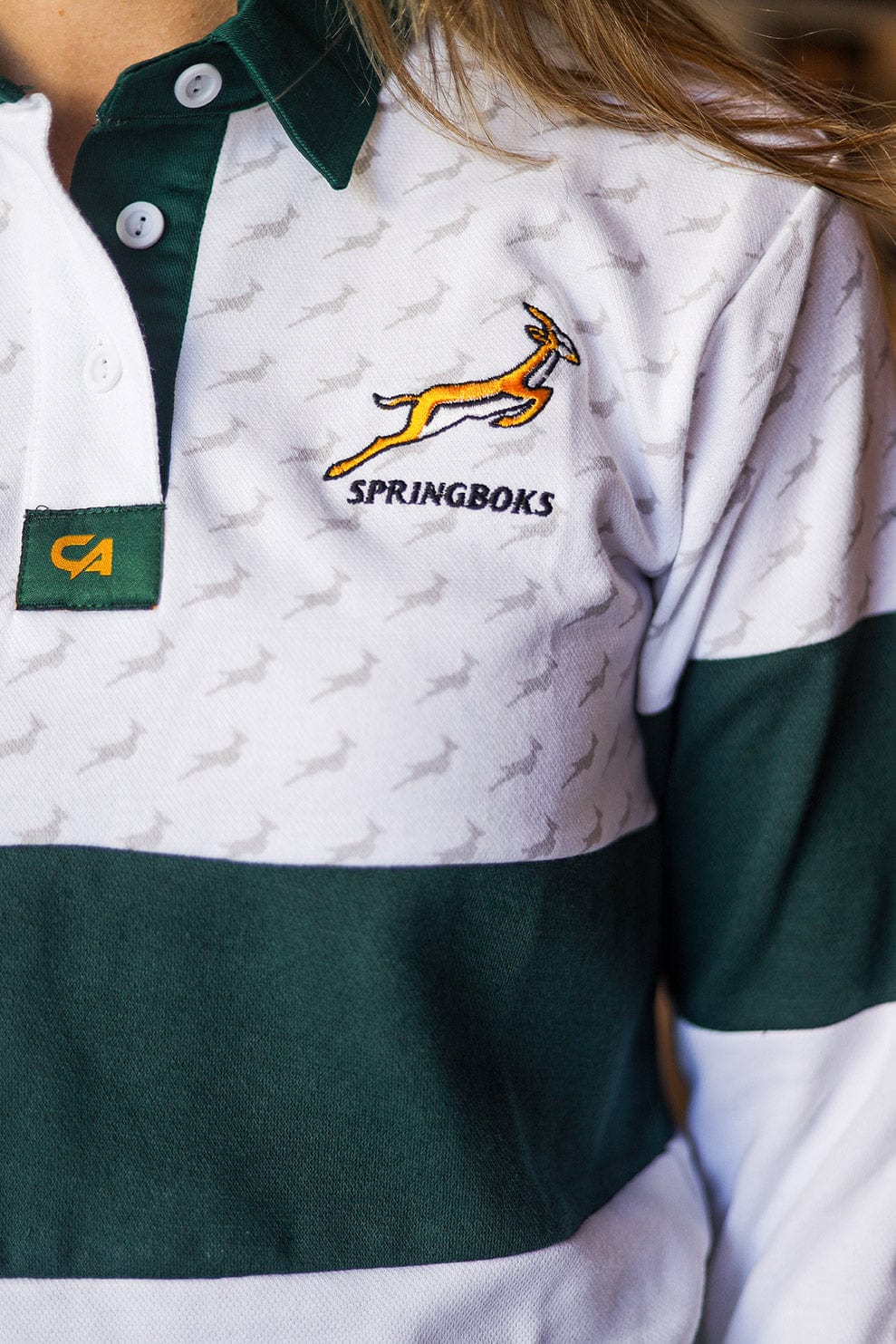CA Ladies Supporters Cotton Golfer L/Sleeve | White Ubunye