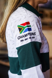 CA Ladies Supporters Cotton Golfer L/Sleeve | White Ubunye