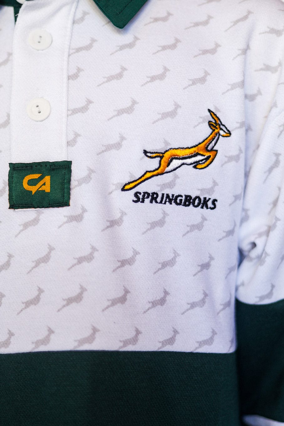 CA JNR Supporters Cotton Golfer L/Sleeve | White Ubunye
