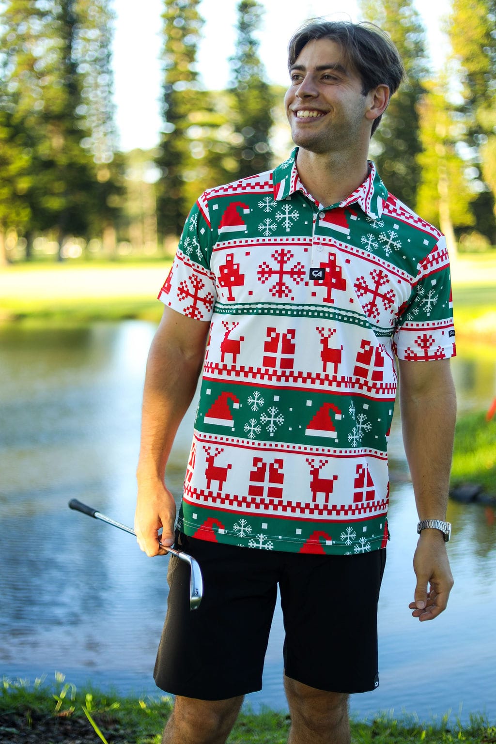CA Funky Golf Shirt | Reindeer Season