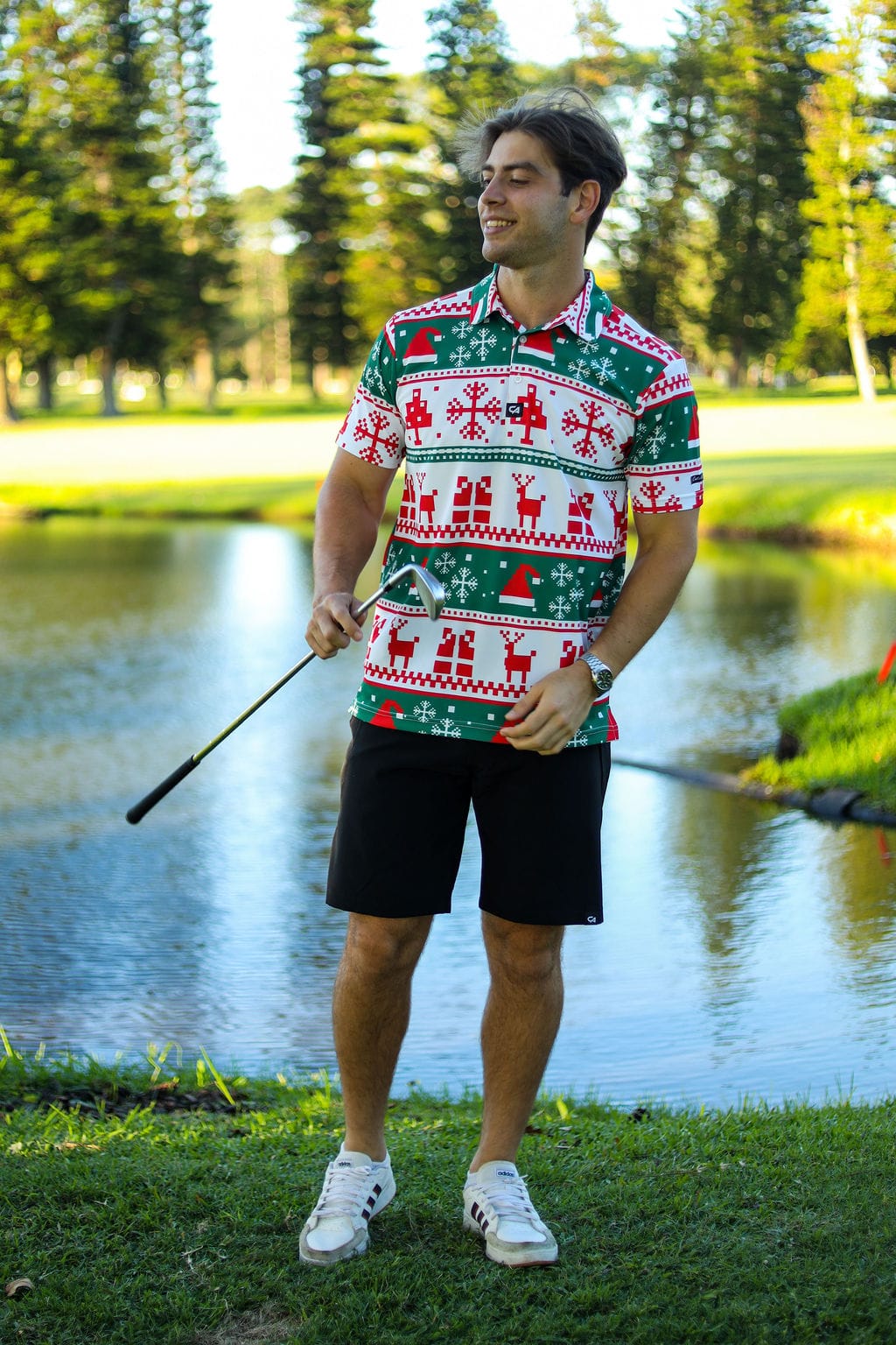 CA Funky Golf Shirt | Reindeer Season