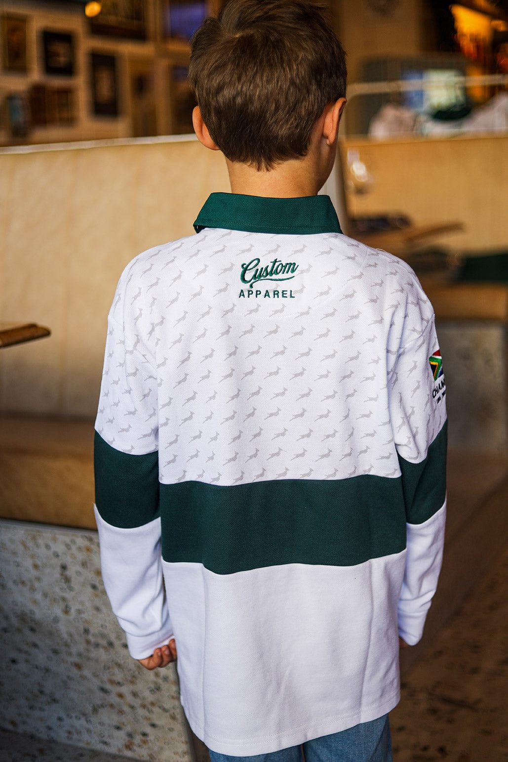 CA JNR Supporters Cotton Golfer L/Sleeve | White Ubunye