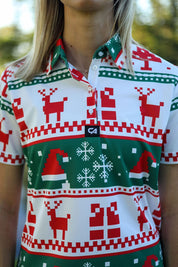 CA Ladies Funky Golf Shirt | Reindeer Season