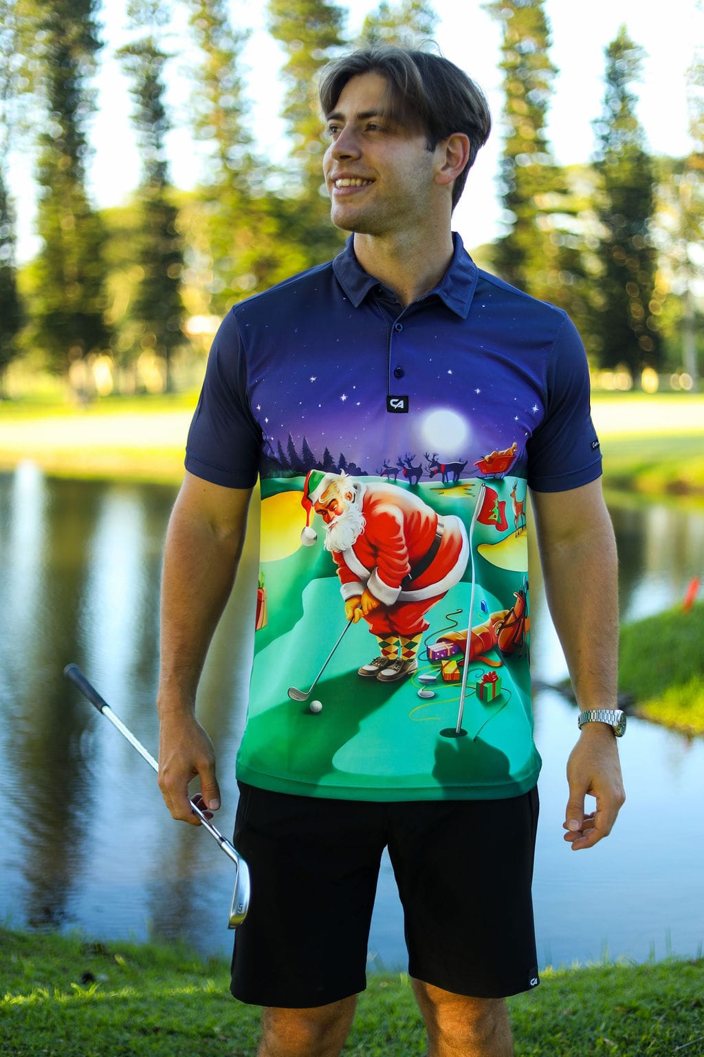CA Funky Golf Shirt | Play & Sleigh