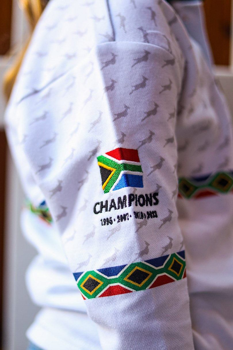 CA JNR Supporters Cotton Golfer L/Sleeve | White Amandla