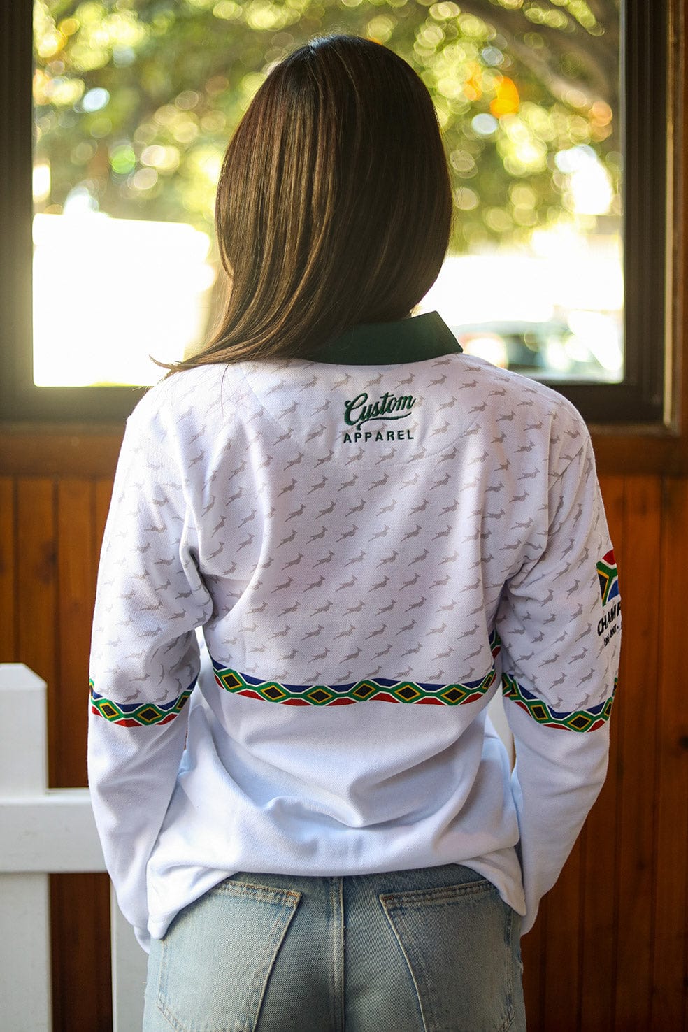 CA Ladies Supporters Cotton Golfer L/Sleeve | White Amandla