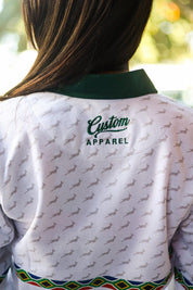 CA Ladies Supporters Cotton Golfer L/Sleeve | White Amandla