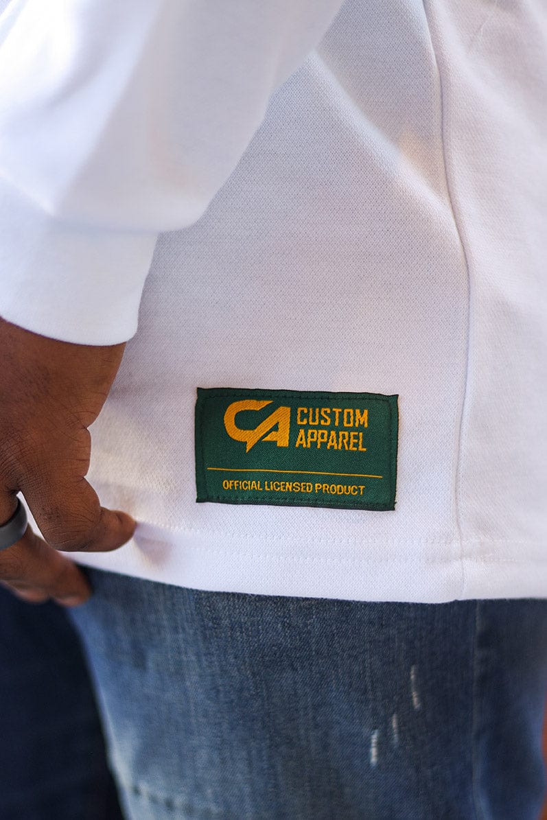 CA Supporters Cotton Golfer L/Sleeve | White Amandla