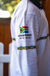 CA Supporters Cotton Golfer L/Sleeve | White Amandla