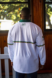 CA Supporters Cotton Golfer L/Sleeve | White Amandla