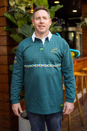 CA Supporters Cotton Golfer L/Sleeve | Green Amandla