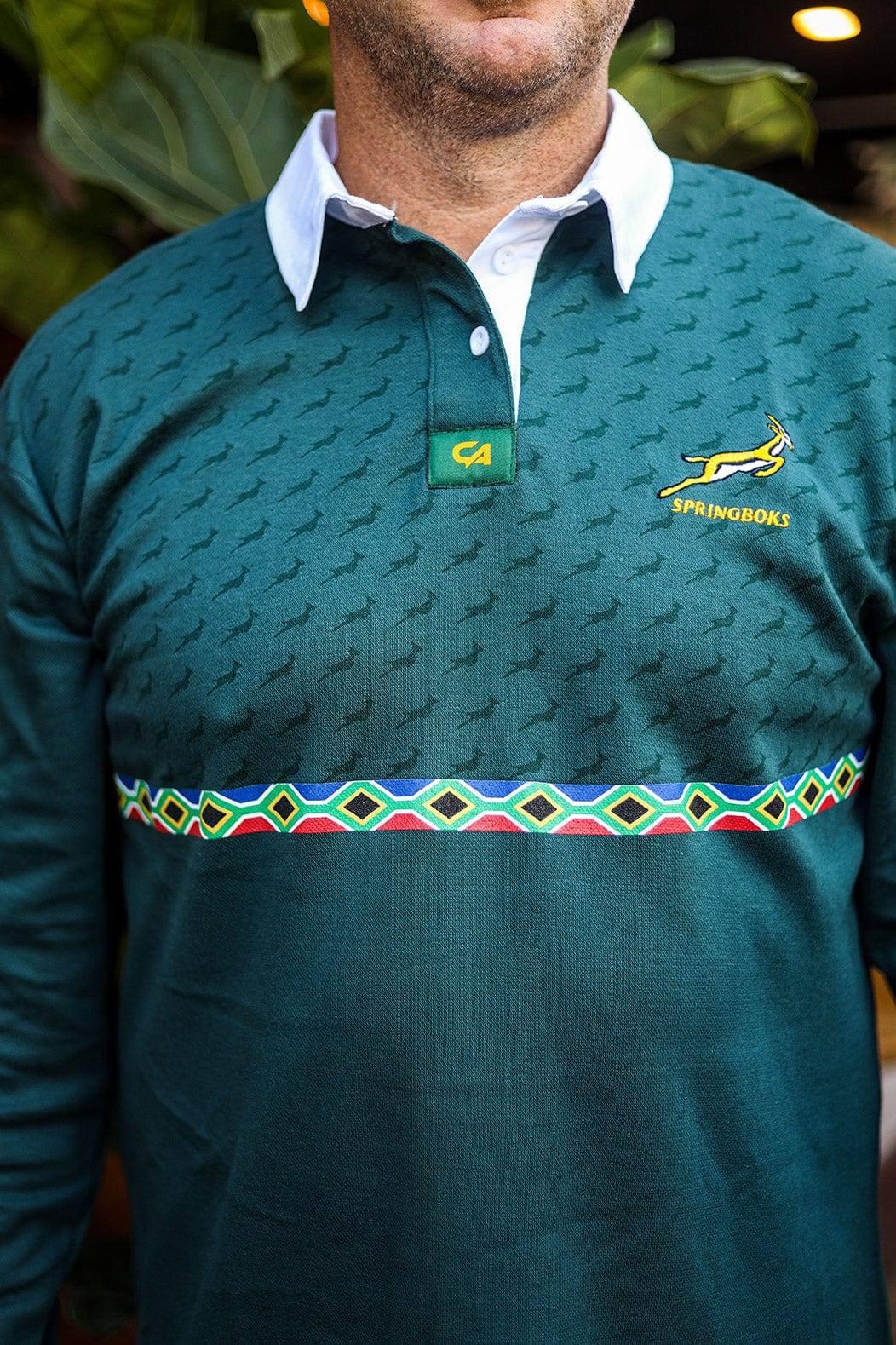 CA Supporters Cotton Golfer L/Sleeve | Green Amandla