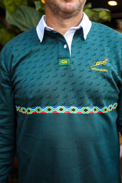 CA Supporters Cotton Golfer L/Sleeve | Green Amandla