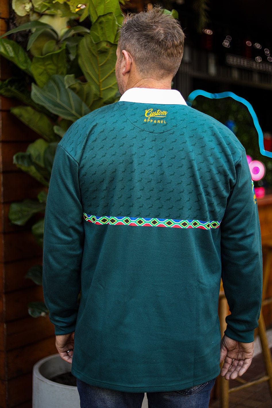 CA Supporters Cotton Golfer L/Sleeve | Green Amandla