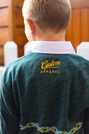 CA JNR Supporters Cotton Golfer L/Sleeve | Green Amandla