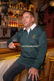 CA Supporters Cotton Golfer L/Sleeve | Green Amandla