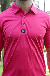 CA Iconic Golf Shirt | Cerise Pink
