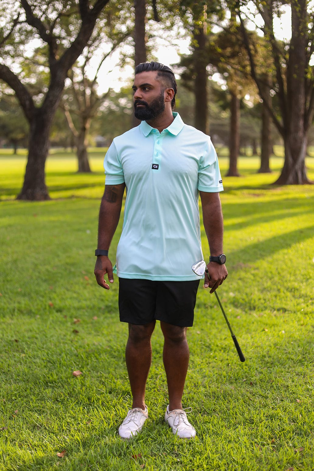 CA Iconic Golf Shirt | Aqua