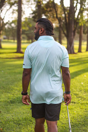 CA Iconic Golf Shirt | Aqua