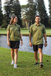 CA Iconic Golf Shirt | Army Green