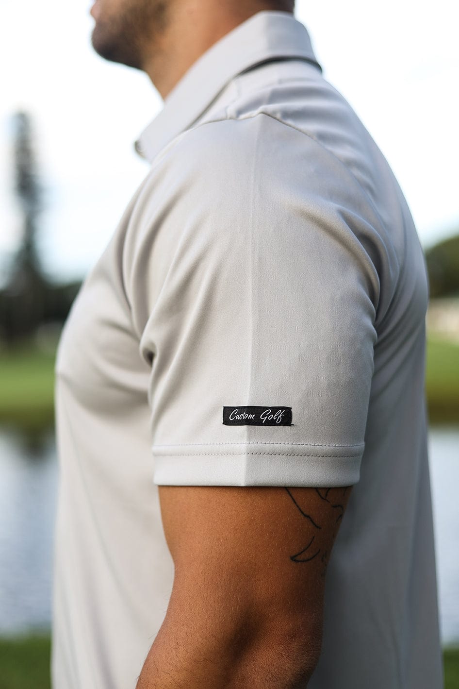 CA Iconic Golf Shirt | Light Grey