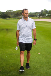 CA Funky Golf Shirt | Ink Splatter