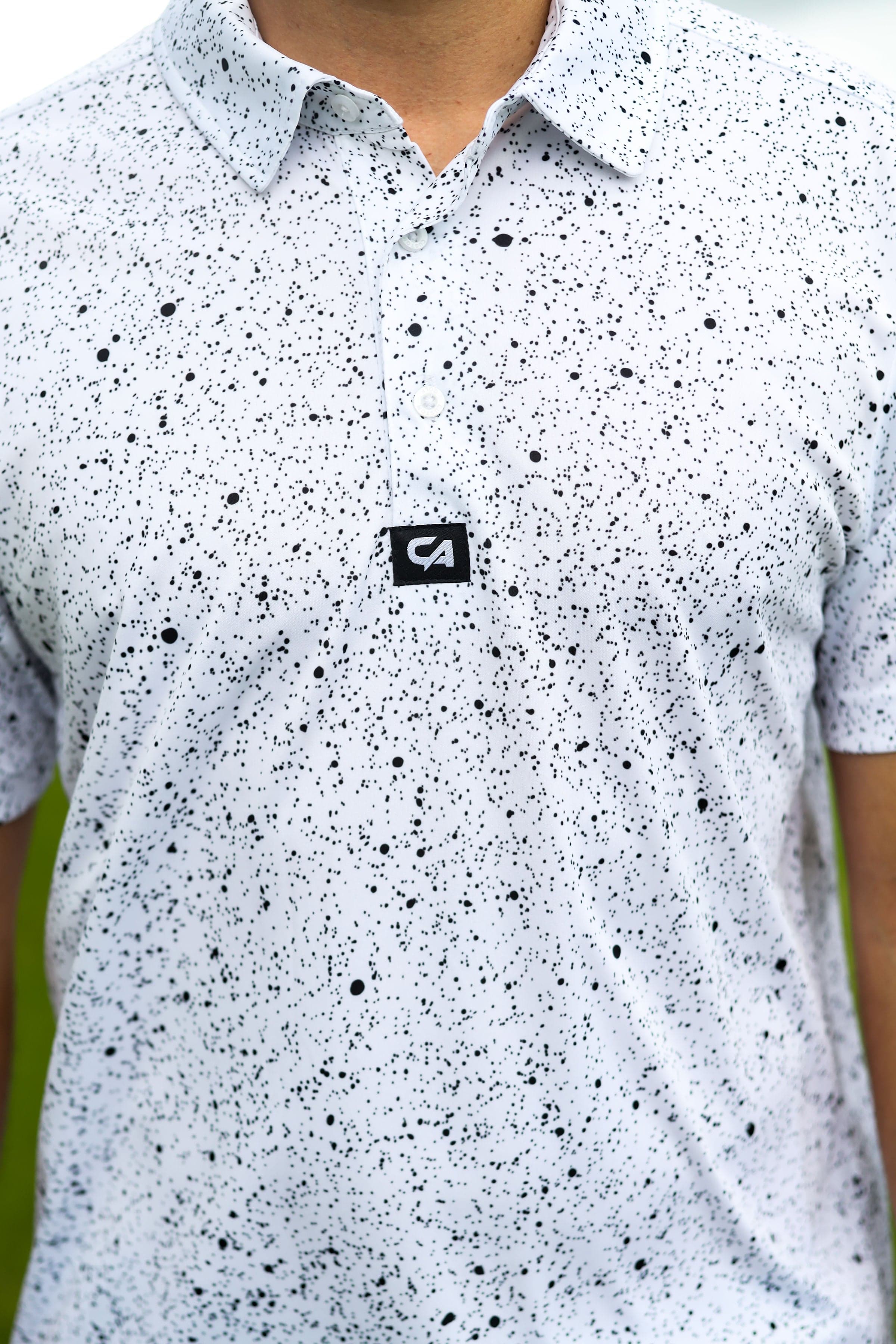 CA Funky Golf Shirt | Ink Splatter