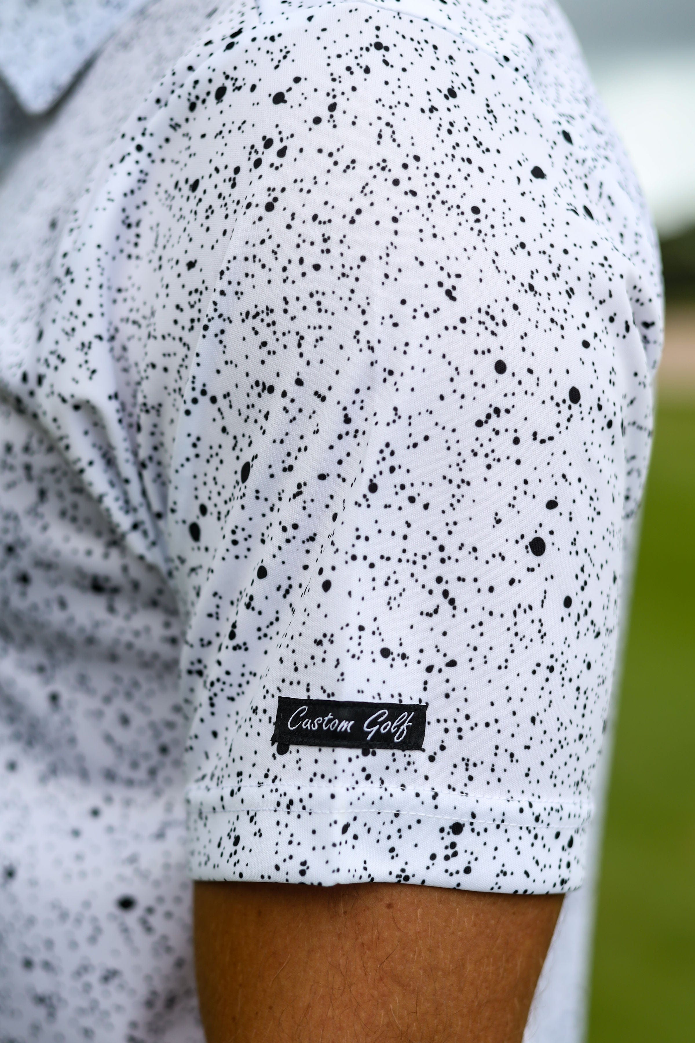CA Funky Golf Shirt | Ink Splatter