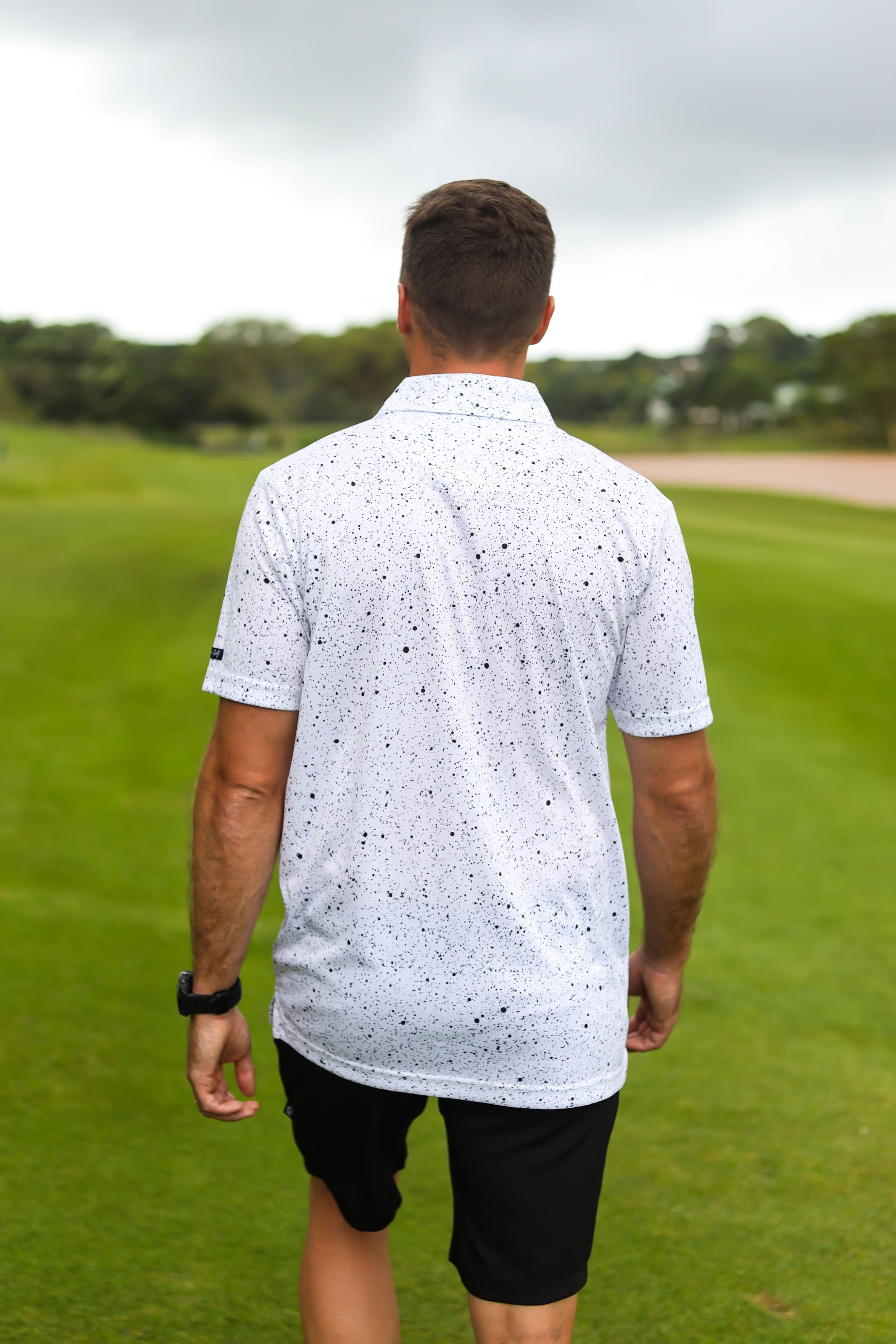 CA Funky Golf Shirt | Ink Splatter