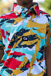 CA JNR Funky Golf Shirt | Splashes & Smudges