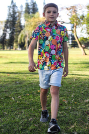 CA JNR Funky Golf Shirt | Summer Fruits