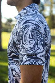 CA Funky Golf Shirt | Navy Twirl