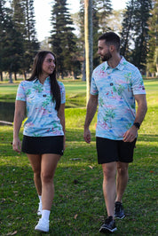 CA Funky Golf Shirt | Flamingo Island