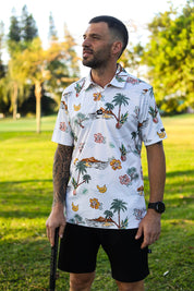 CA Funky Golf Shirt | Palm Tree Resort