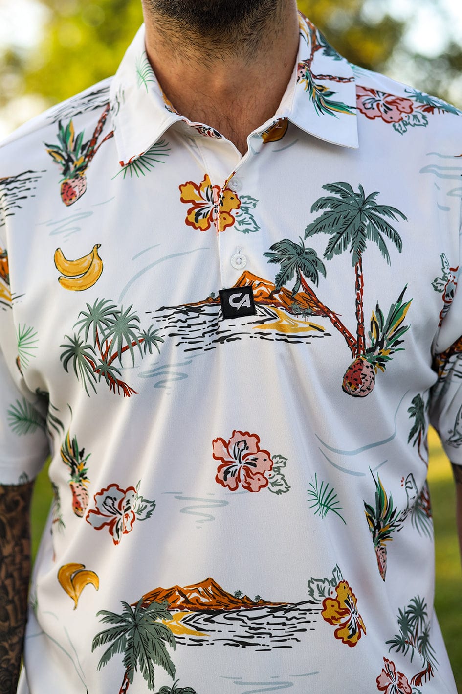 CA Funky Golf Shirt | Palm Tree Resort