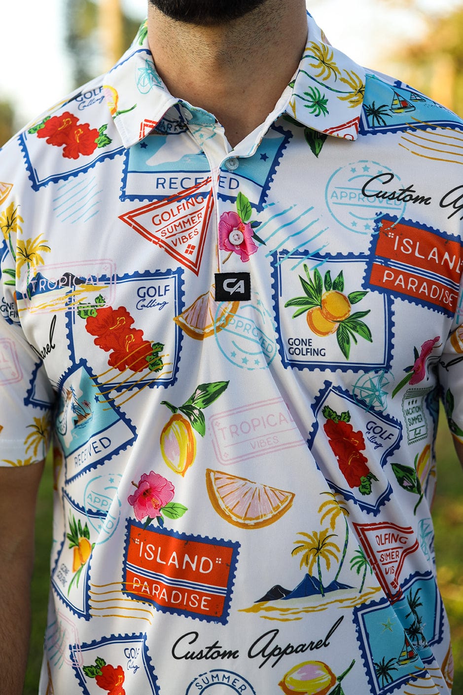 CA Funky Golf Shirt | Summer Vacation