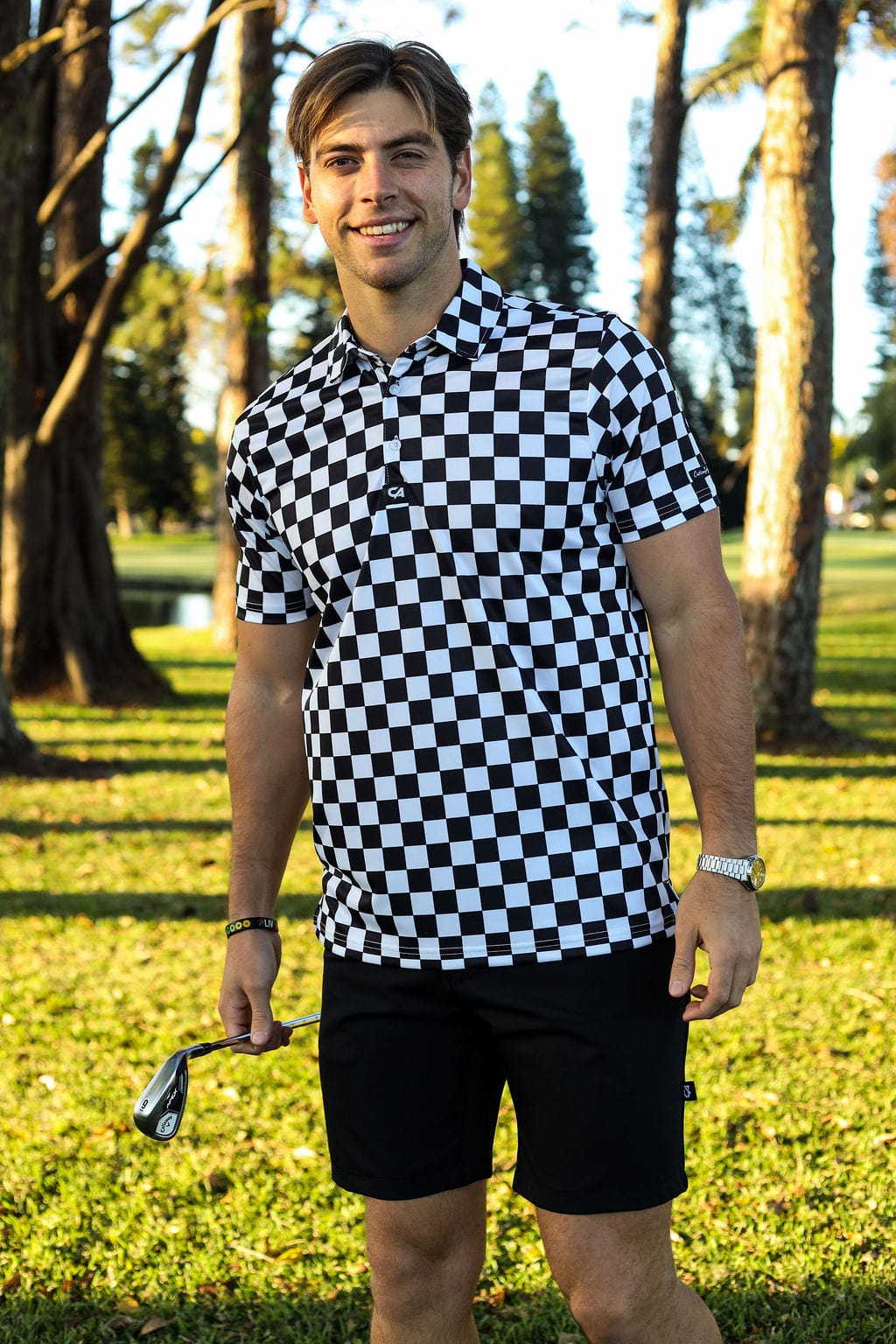 CA Funky Golf Shirt | Checkmate