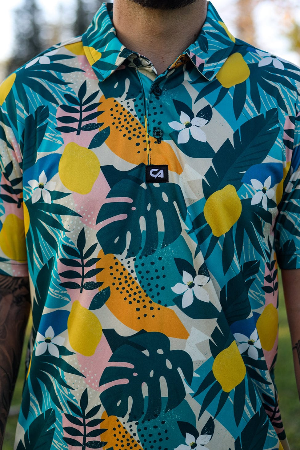 CA Funky Golf Shirt | Exotic Fruits
