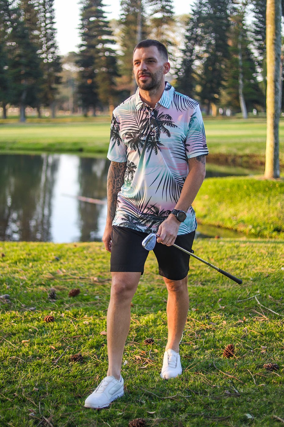 CA Funky Golf Shirt | Summer Palms